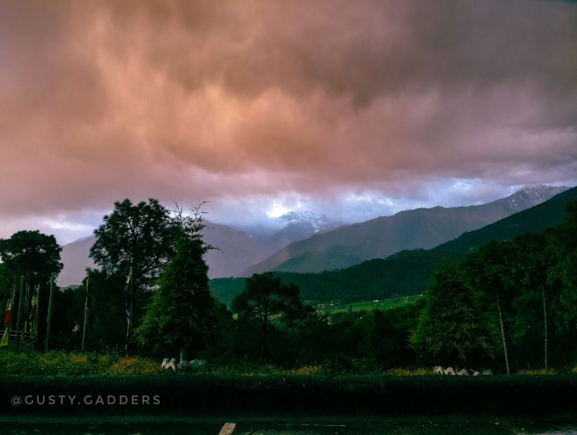 Sunset at Nyingyang Monastery, Bir Billing