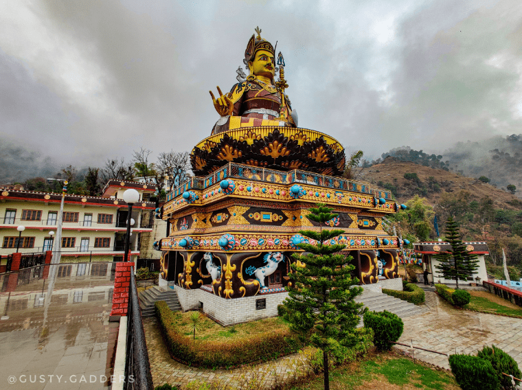 Guru Rinpoche' s statue is 20 meters tall.