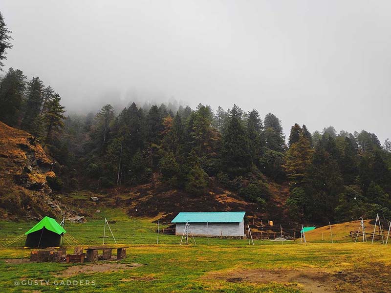 Prashar camp where we slept in freezing cold