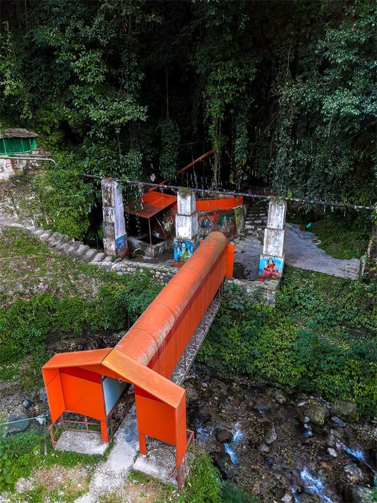 Shiva Temple near a waterfall in Mussoorie